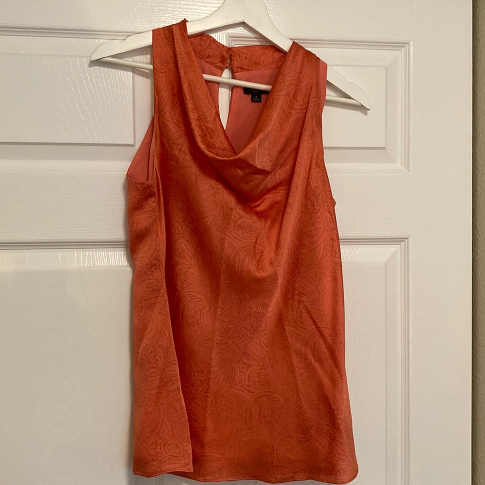 SILK cowl neck tank Ann Taylor